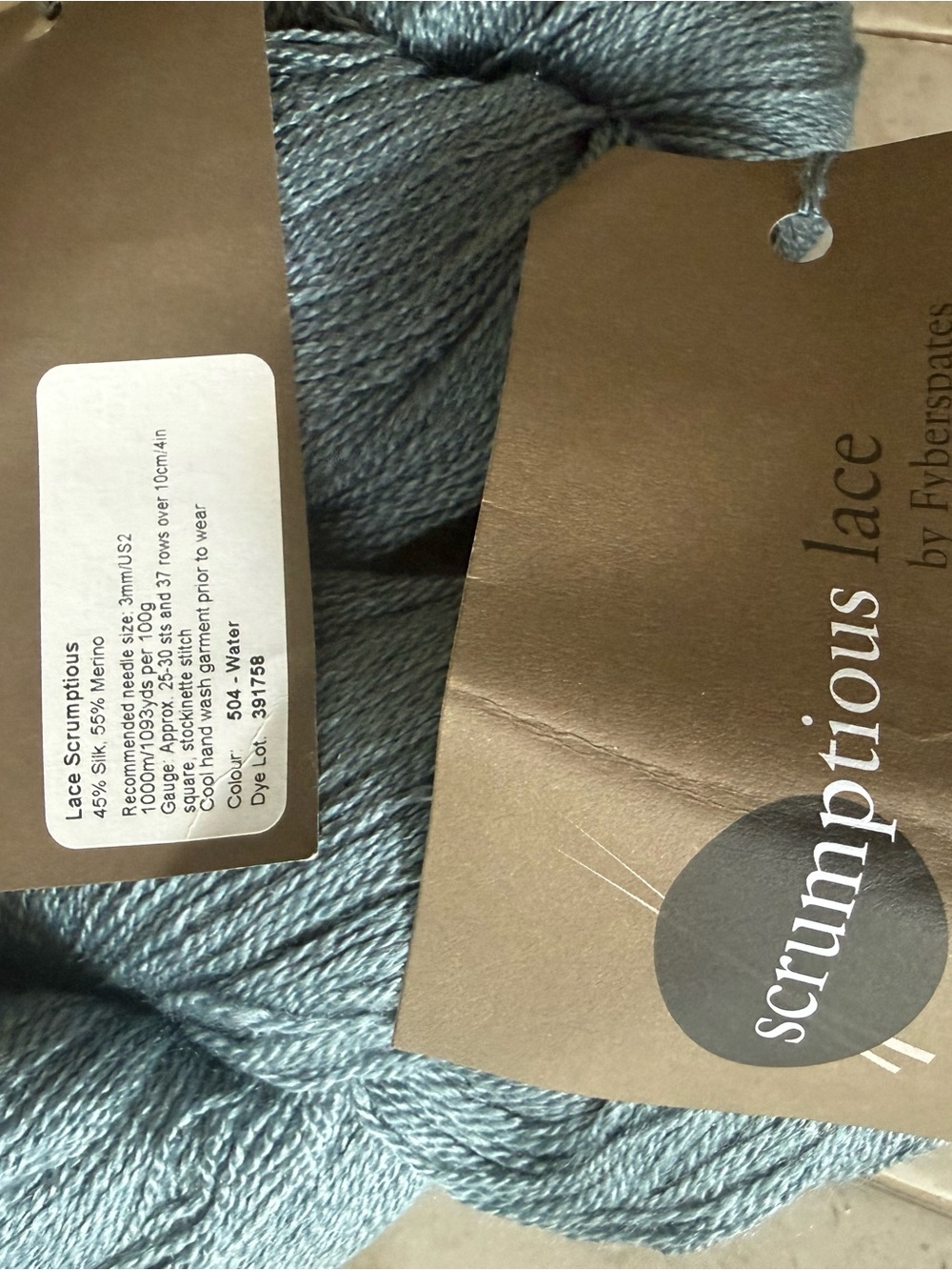 Lace by Fiberspates Soft Lace Yarn in Teal Blue - Water